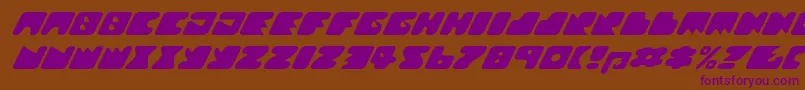 Police Texroundmm – polices violettes sur fond brun