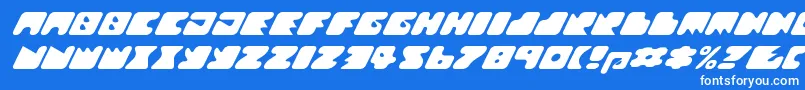 Texroundmm Font – White Fonts on Blue Background