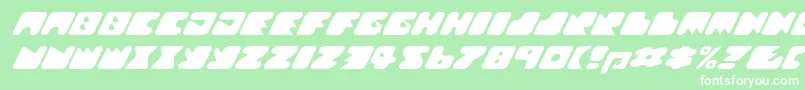 Texroundmm-Schriftart – Weiße Schriften auf grünem Hintergrund