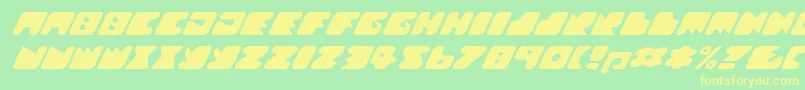 Texroundmm Font – Yellow Fonts on Green Background