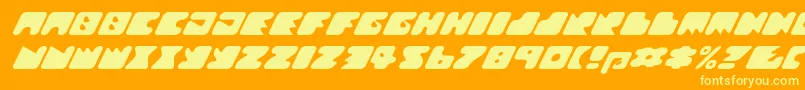 fuente Texroundmm – Fuentes Amarillas Sobre Fondo Naranja