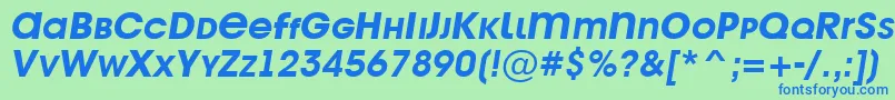 AAvantetitlercpslcBolditalic Font – Blue Fonts on Green Background