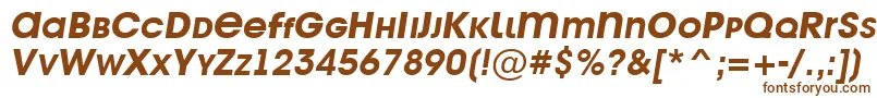 Czcionka AAvantetitlercpslcBolditalic – brązowe czcionki na białym tle