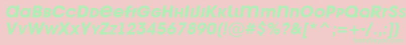 AAvantetitlercpslcBolditalic Font – Green Fonts on Pink Background