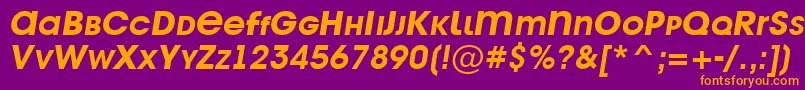 AAvantetitlercpslcBolditalic Font – Orange Fonts on Purple Background