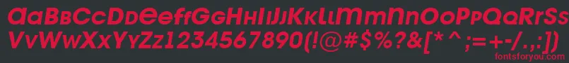 AAvantetitlercpslcBolditalic Font – Red Fonts on Black Background