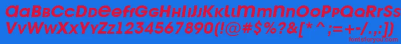 AAvantetitlercpslcBolditalic Font – Red Fonts on Blue Background