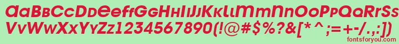 AAvantetitlercpslcBolditalic Font – Red Fonts on Green Background