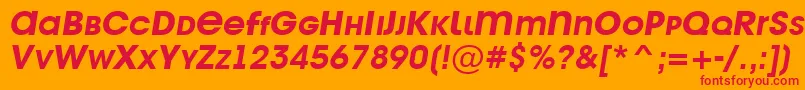 AAvantetitlercpslcBolditalic Font – Red Fonts on Orange Background