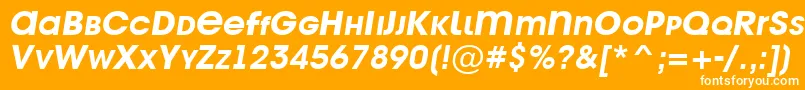 フォントAAvantetitlercpslcBolditalic – オレンジの背景に白い文字