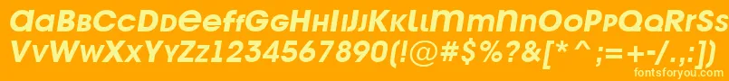 AAvantetitlercpslcBolditalic Font – Yellow Fonts on Orange Background