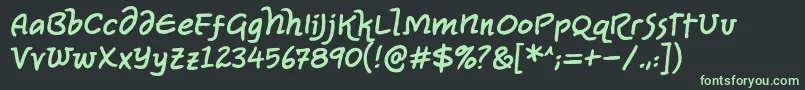 フォントPolyhedrallcbbReg – 黒い背景に緑の文字