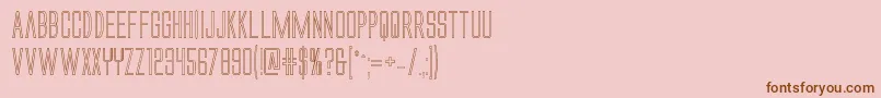 Alienleagueiiout Font – Brown Fonts on Pink Background