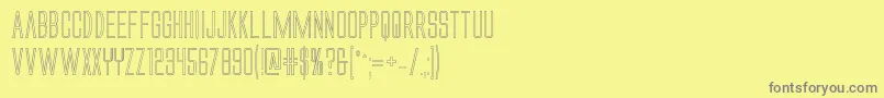 Alienleagueiiout Font – Gray Fonts on Yellow Background