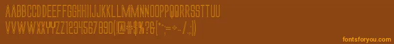 Alienleagueiiout Font – Orange Fonts on Brown Background