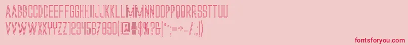 Alienleagueiiout Font – Red Fonts on Pink Background