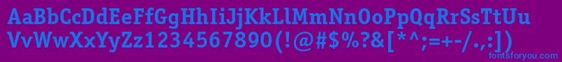 OfficinaserifstdBold Font – Blue Fonts on Purple Background