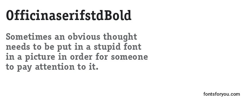 Review of the OfficinaserifstdBold Font