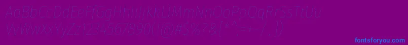 FirasanscondensedEightitalic Font – Blue Fonts on Purple Background