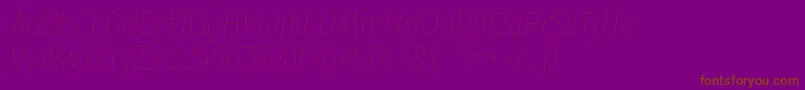 FirasanscondensedEightitalic-Schriftart – Braune Schriften auf violettem Hintergrund