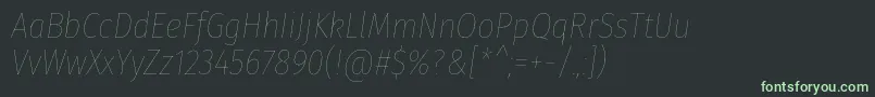 Шрифт FirasanscondensedEightitalic – зелёные шрифты на чёрном фоне