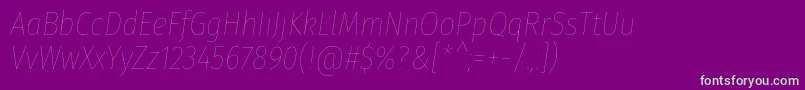 FirasanscondensedEightitalic Font – Green Fonts on Purple Background