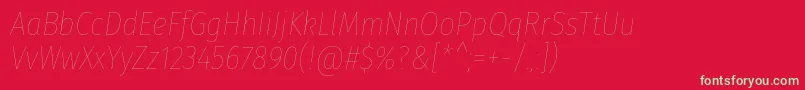 FirasanscondensedEightitalic Font – Green Fonts on Red Background