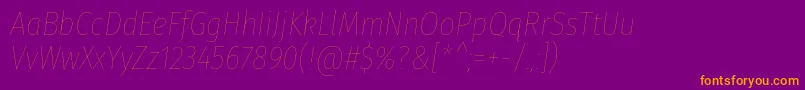 FirasanscondensedEightitalic Font – Orange Fonts on Purple Background