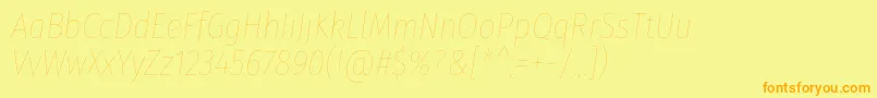 FirasanscondensedEightitalic Font – Orange Fonts on Yellow Background