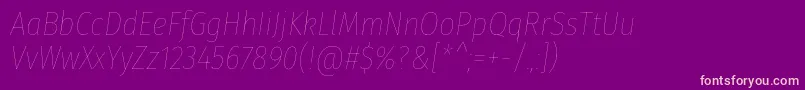 FirasanscondensedEightitalic Font – Pink Fonts on Purple Background