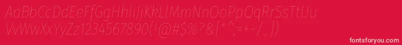 FirasanscondensedEightitalic Font – Pink Fonts on Red Background