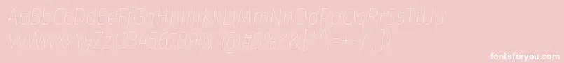 FirasanscondensedEightitalic Font – White Fonts on Pink Background