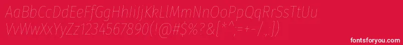 FirasanscondensedEightitalic Font – White Fonts on Red Background