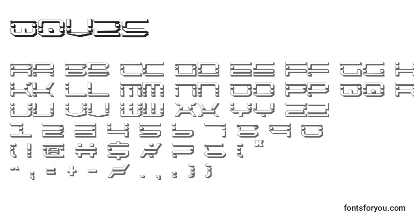 Schriftart Qqv2s – Alphabet, Zahlen, spezielle Symbole