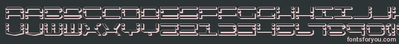 フォントQqv2s – 黒い背景にピンクのフォント