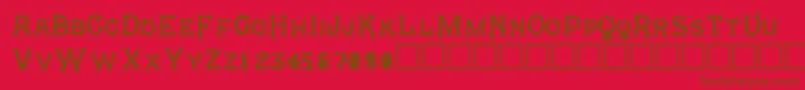 Frightwrite2Medium Font – Brown Fonts on Red Background