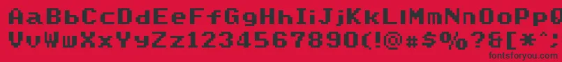 SmwTextNc Font – Black Fonts on Red Background