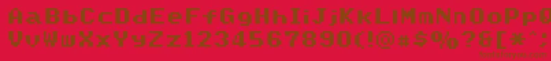 SmwTextNc Font – Brown Fonts on Red Background