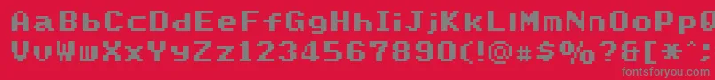 SmwTextNc Font – Gray Fonts on Red Background