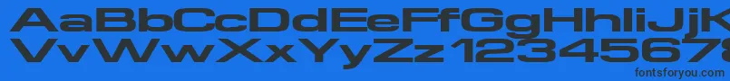 fuente Supertouch – Fuentes Negras Sobre Fondo Azul