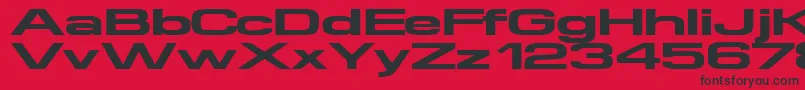 Czcionka Supertouch – czarne czcionki na czerwonym tle