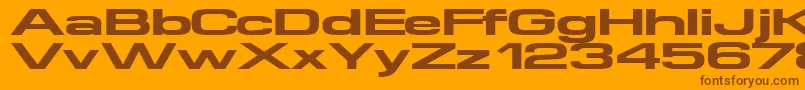Supertouch Font – Brown Fonts on Orange Background