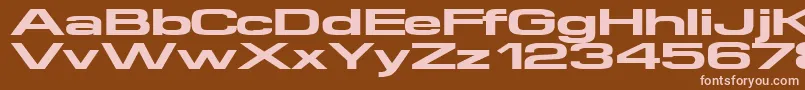 Czcionka Supertouch – różowe czcionki na brązowym tle