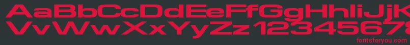 Czcionka Supertouch – czerwone czcionki na czarnym tle