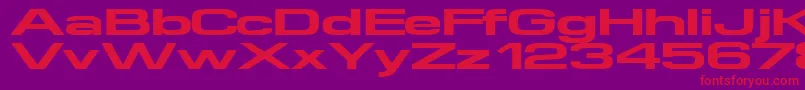 Supertouch-Schriftart – Rote Schriften auf violettem Hintergrund