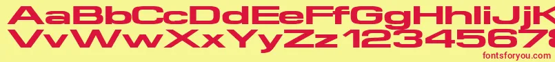 Supertouch Font – Red Fonts on Yellow Background