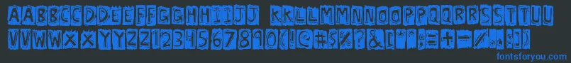 Lexo Font – Blue Fonts on Black Background