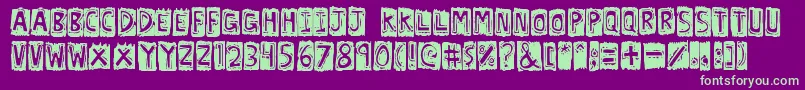 Lexo Font – Green Fonts on Purple Background