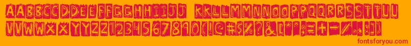 Lexo Font – Red Fonts on Orange Background