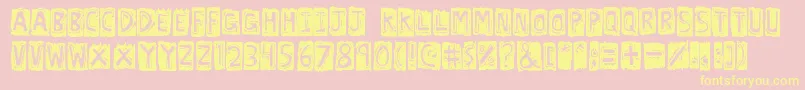 Lexo Font – Yellow Fonts on Pink Background